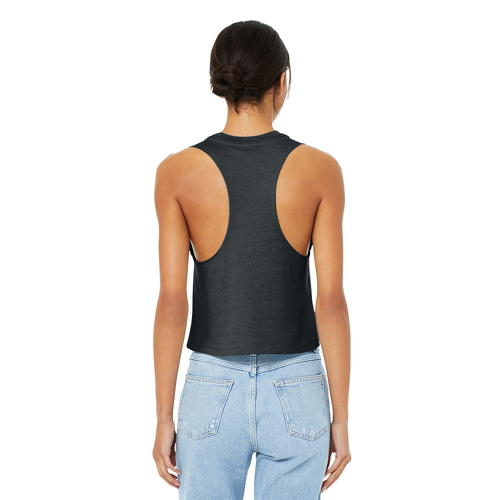 Camiseta sin mangas corta con espalda cruzada Bella Canvas con DTF