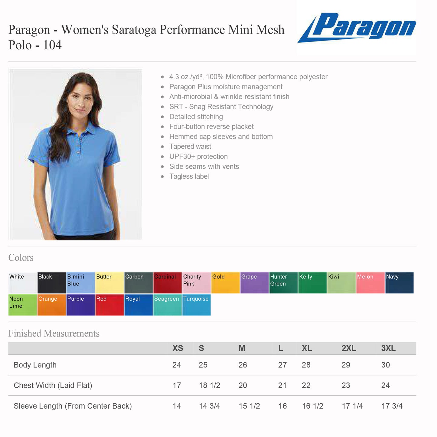 Polo Mini Mesh Paragon (con bordado)