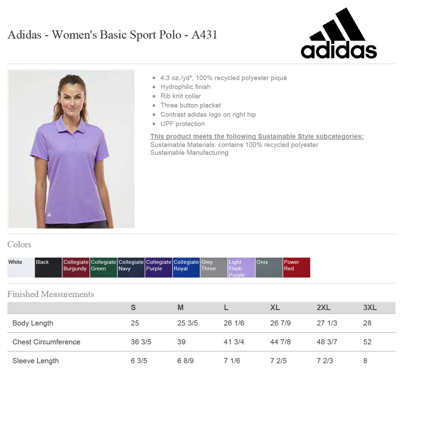 Adidas Basic Sport Polo (with Embroidery)
