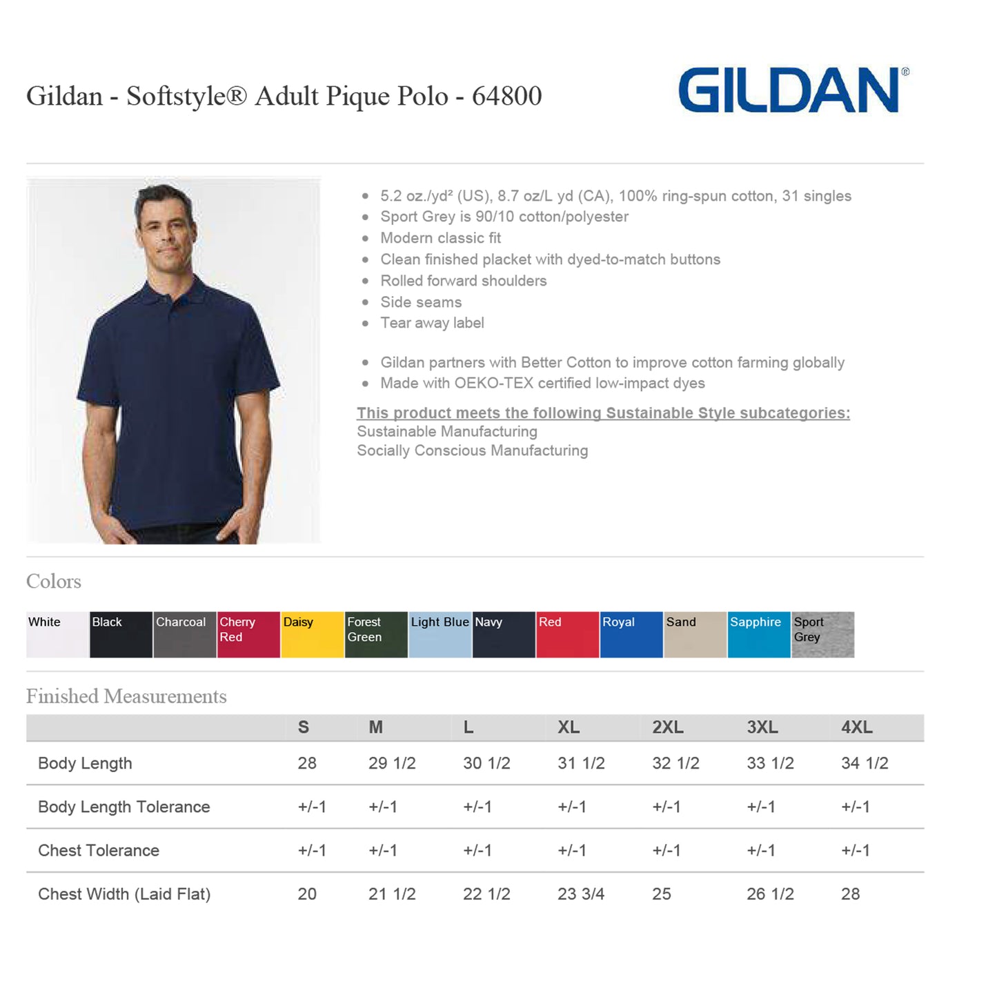 Pique Cotton Polo Port Authority (with embroidery)