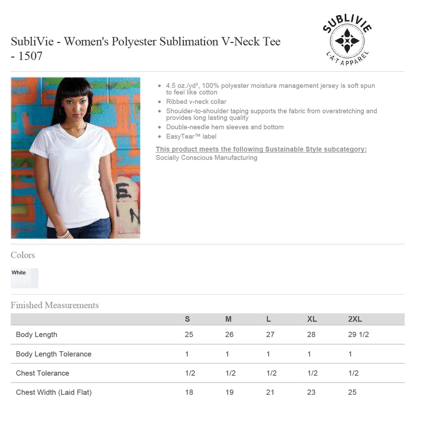 Camiseta de poliéster sublimada completa con cuello en V para trabajar
