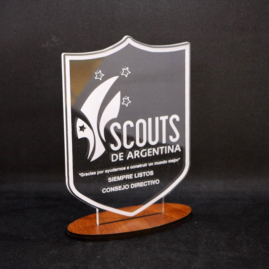 Acrylic Trophy Award (Wood Base)