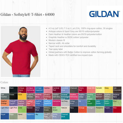 Soft Cotton Tee Gildan with DTF