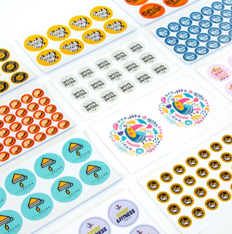 Square / Circle Waterproof Stickers (Sheet)