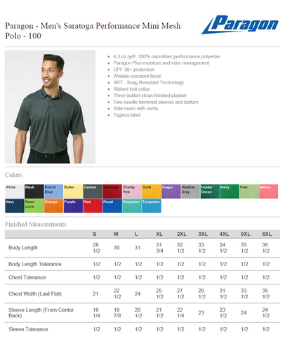 Polo Mini Mesh Paragon (con bordado)