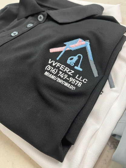 Bordado de logotipos en tamaño de bolsillo