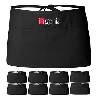 Waist Aprons/ waitress half aprons (Pack 6)