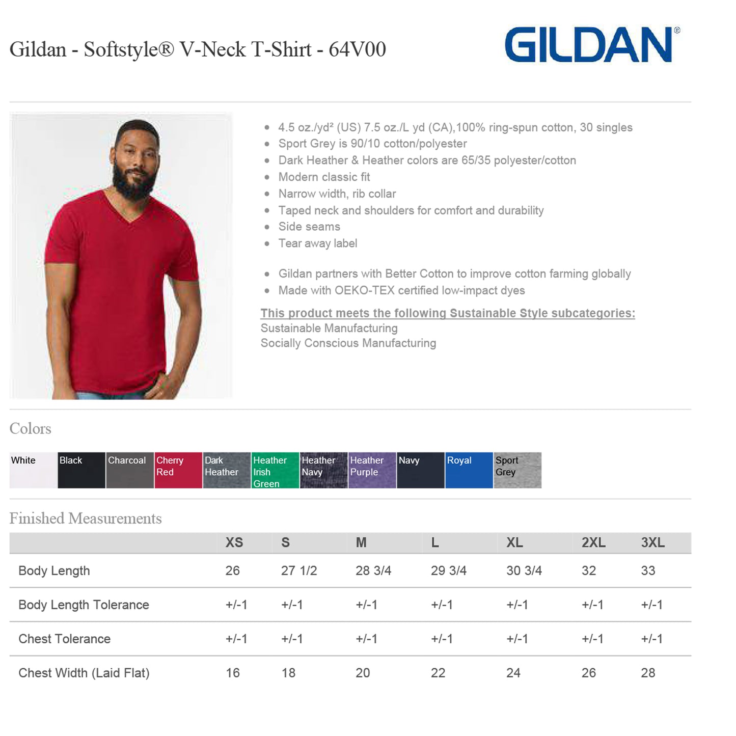 Soft Cotton Tee Gildan V-neck to Work